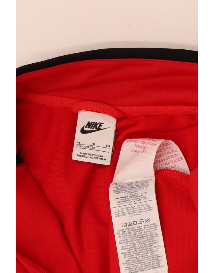 Giacca da tuta Nike da ragazzo, 13-14 anni, XL, in poliestere color block rosso