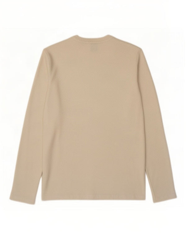 Top Zara da uomo a maniche lunghe piccolo in cotone bianco