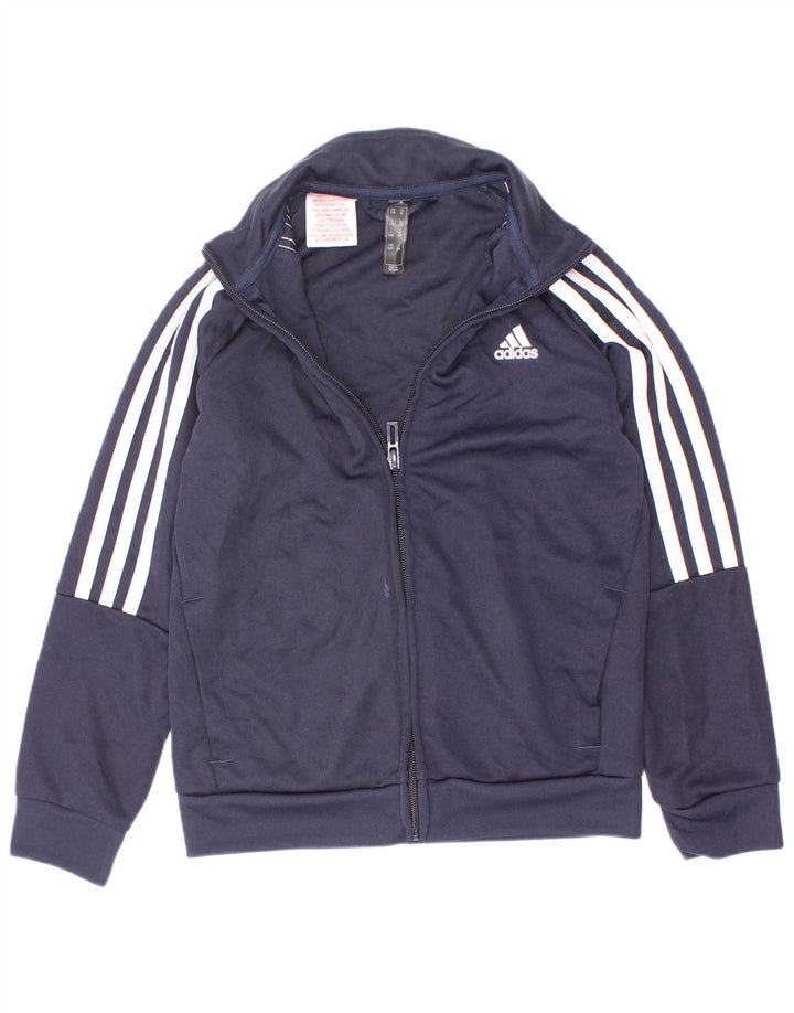 Giacca da tuta Adidas Aeroready da ragazzo 7-8 anni in poliestere blu navy