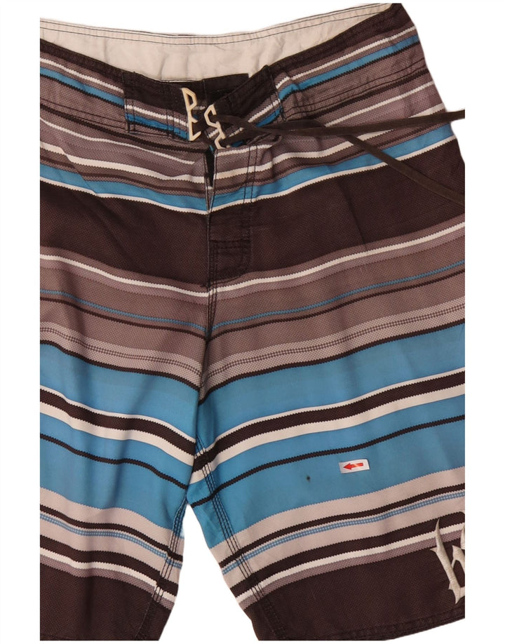 BILLABONG Pantaloncini da bagno grafici da uomo Poliestere a righe grigio medio