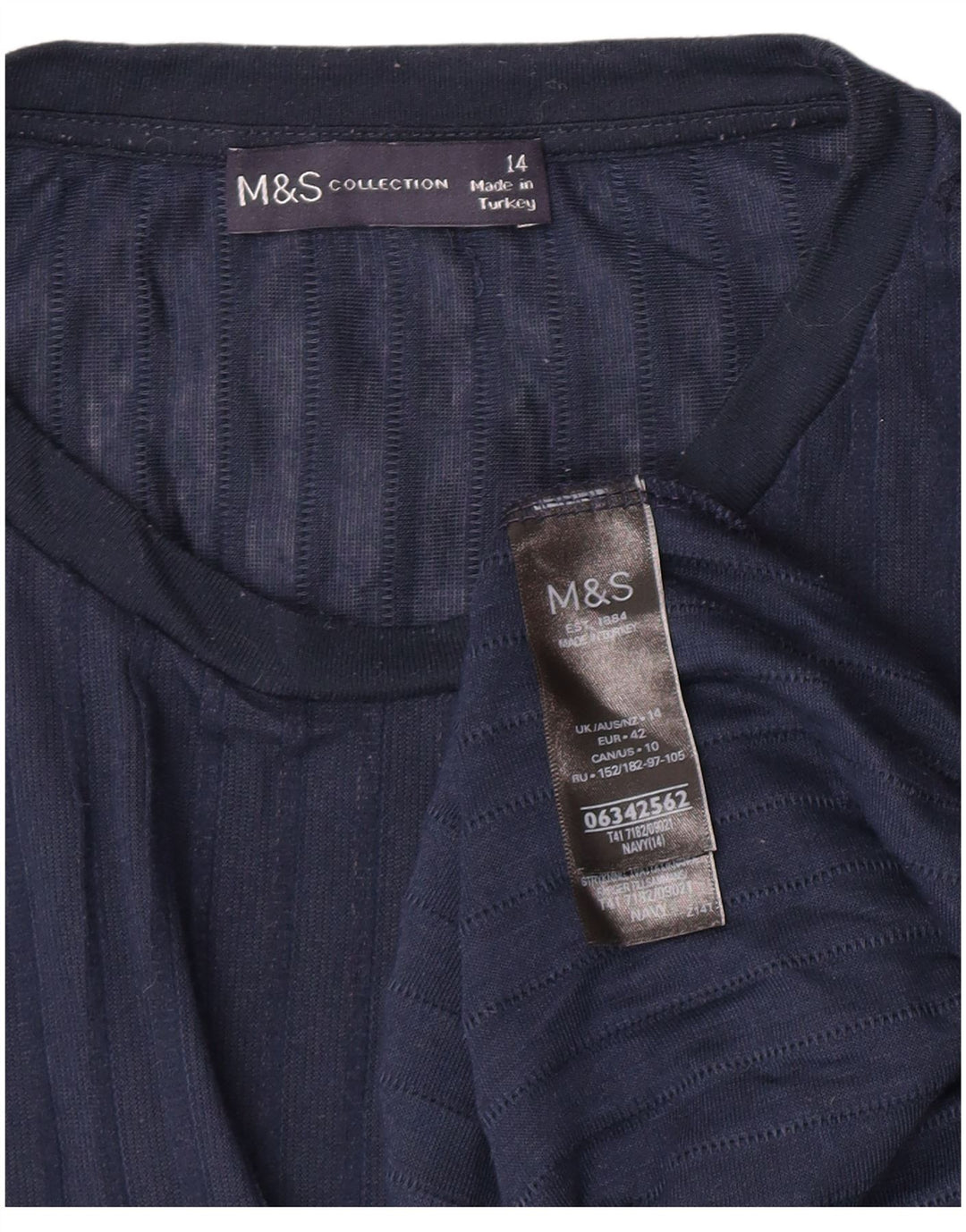 Marks & Spencer Top oversize da donna a maniche lunghe UK 14 Large Blu Navy