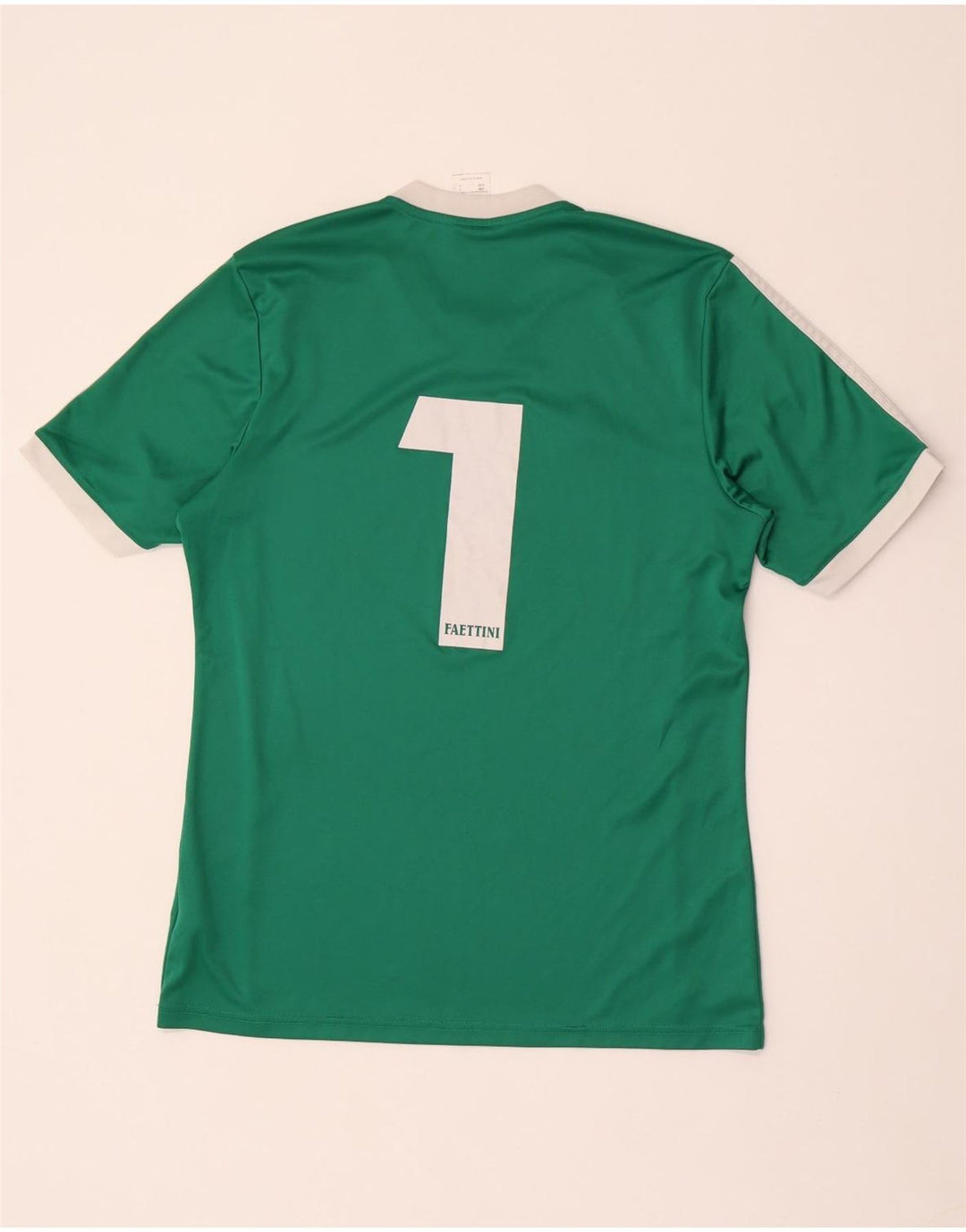 T-shirt grafica Adidas da uomo Climalite Top in poliestere a righe verde medio