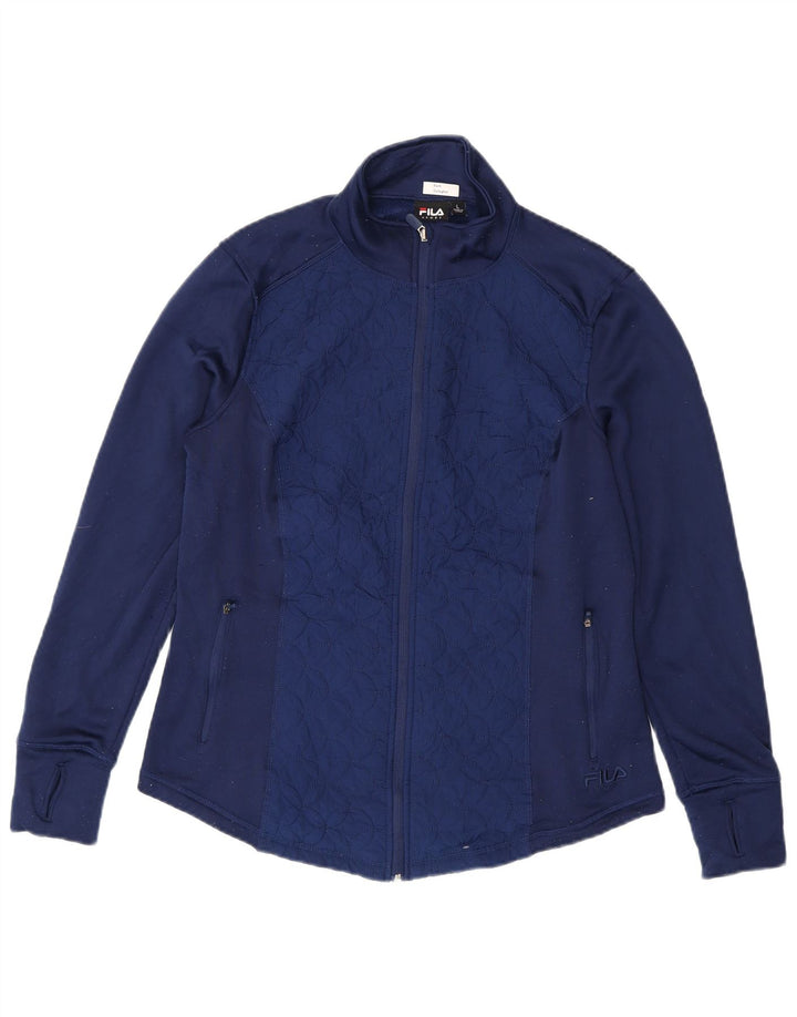 Giacca da ginnastica da donna FILA UK 16 Large in poliestere blu navy