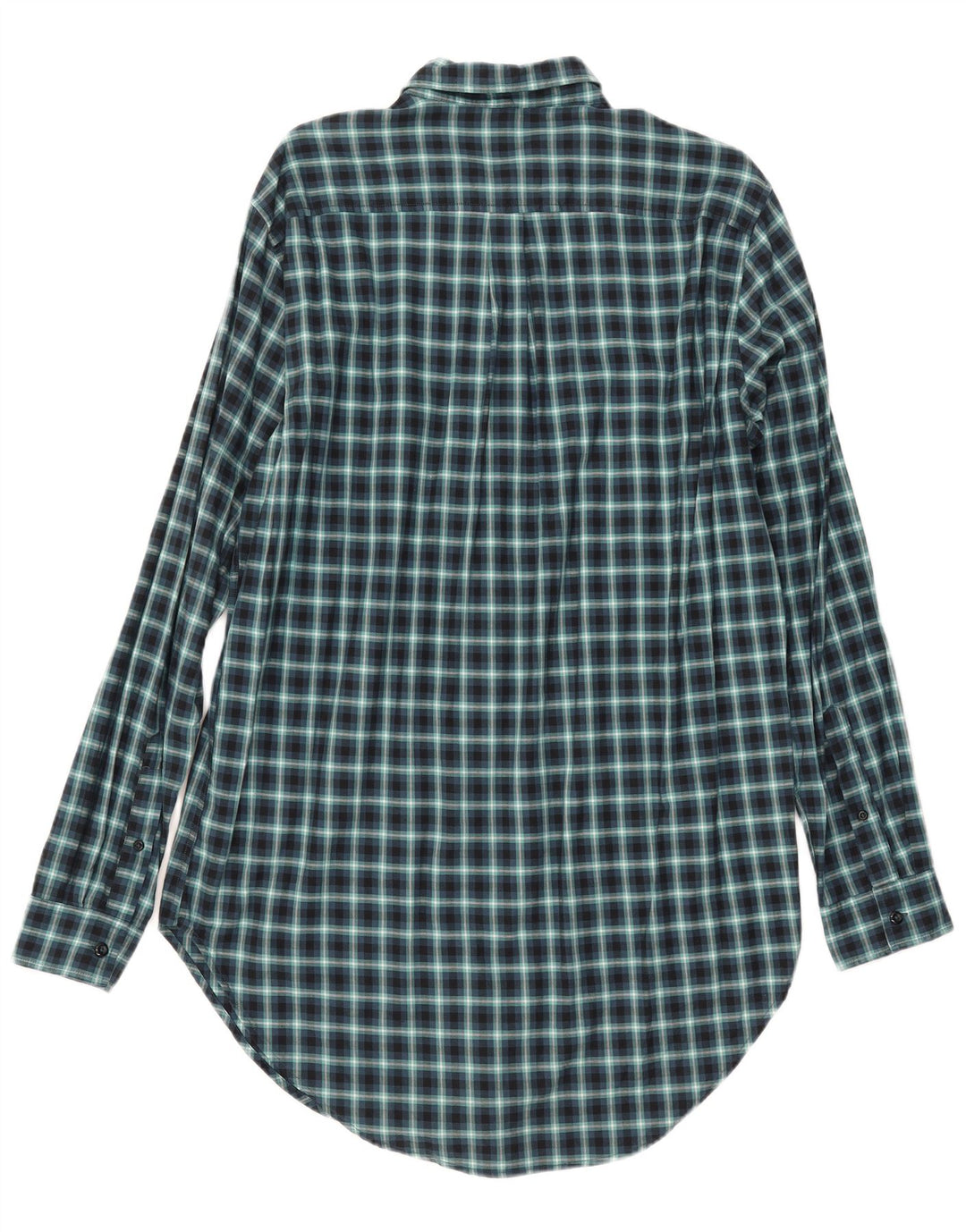 Camicia da uomo alta in flanella Benetton grande a quadretti blu navy