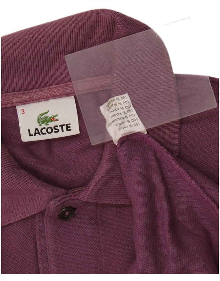 Polo da uomo Lacoste taglia 3 piccola in cotone viola