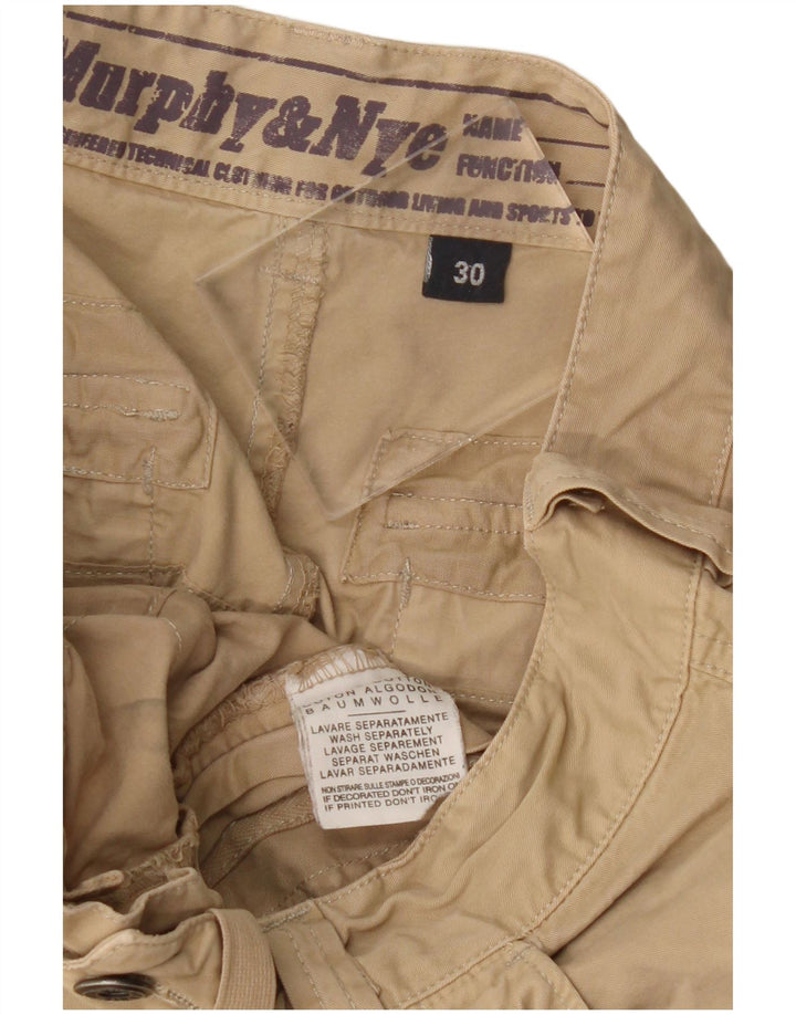 Pantaloni cargo dritti da donna Murphy & Nye W30 L30 in cotone beige
