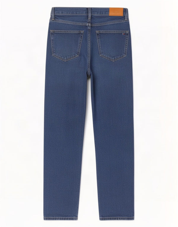 Jeans dritti classici da donna Tommy Hilfiger W26 L28 cotone blu
