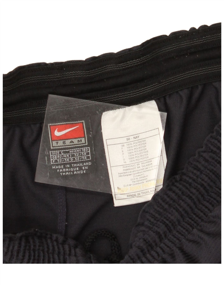 NIKE Mens Sport Shorts Large  Navy Blue Polyester