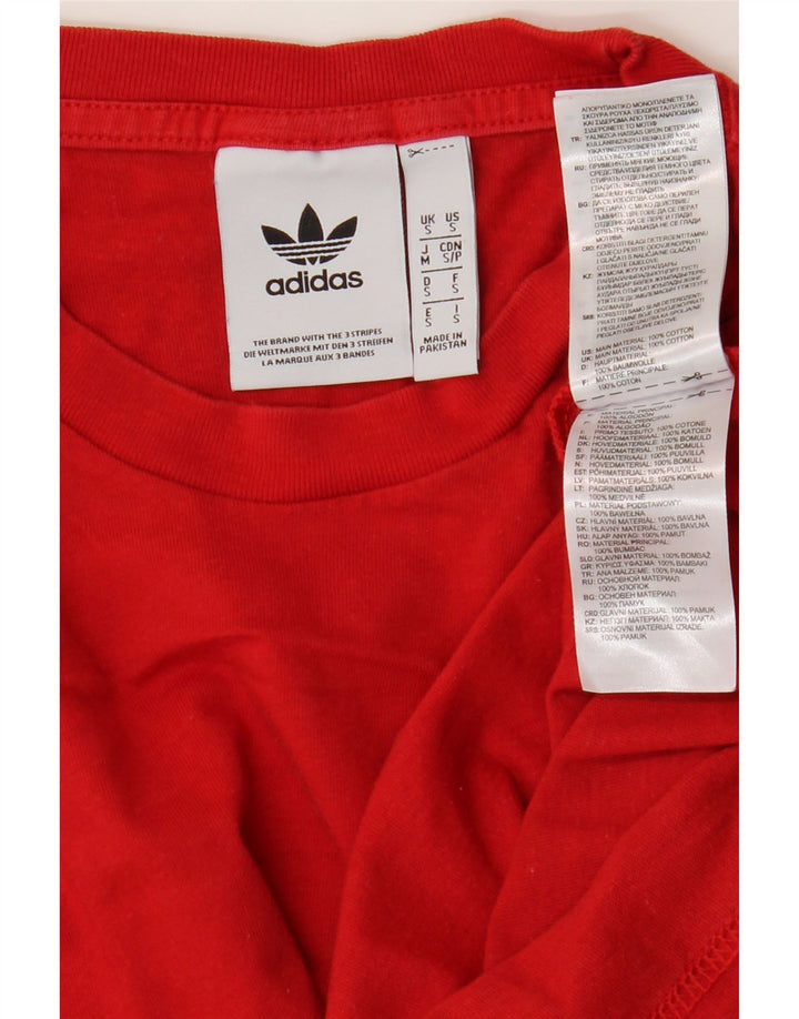 T-shirt Adidas da uomo Top Small rossa in cotone