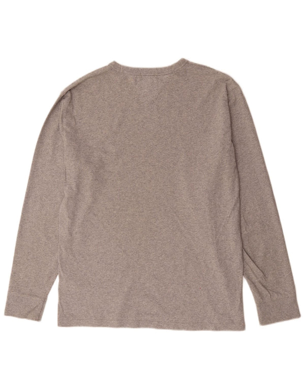 Tommy Hilfiger Uomo Regular Fit Graphic Top manica lunga grigio medio chiazzato