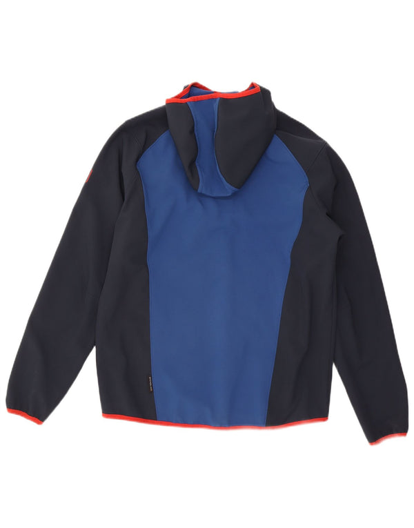 Maglione con cappuccio e zip da uomo Jack Wolfskin UK 34 Small Blue Colourblock