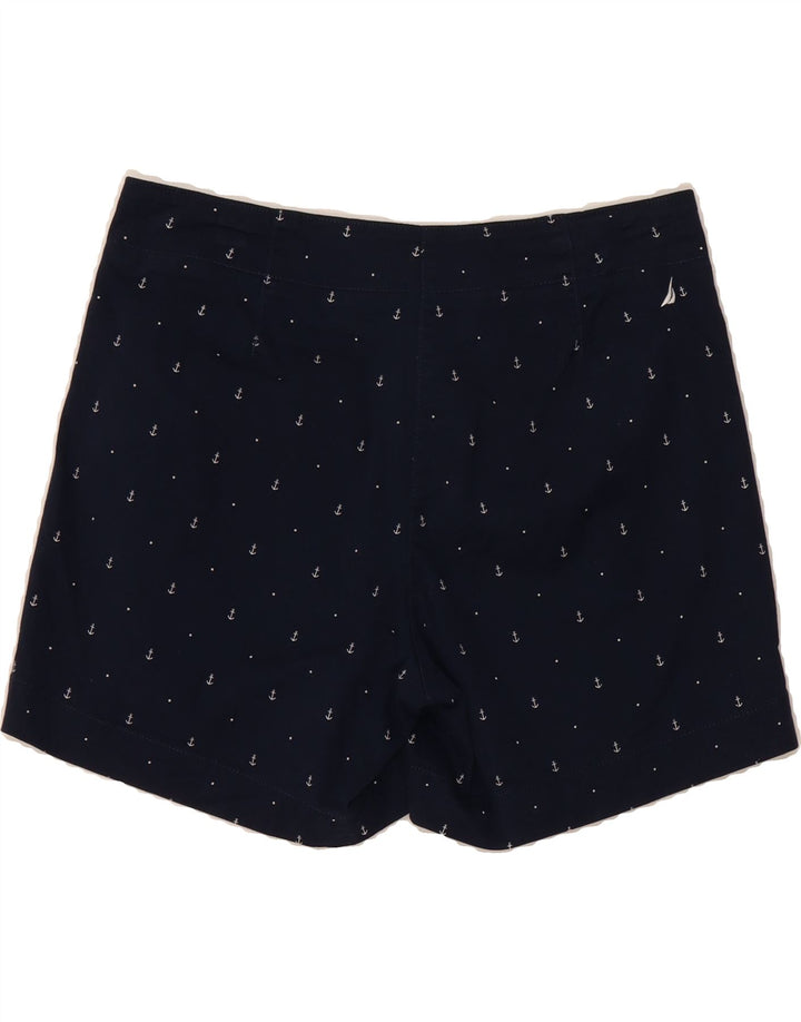 NAUTICA Womens Abstract Pattern Chino Shorts US 4 Small W30 Navy Blue Vintage Nautica and Second-Hand Nautica from Messina Hembry 