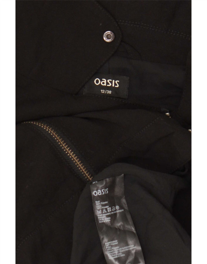 Giacca da motociclista corta da donna Oasis UK 12 poliestere nero medio