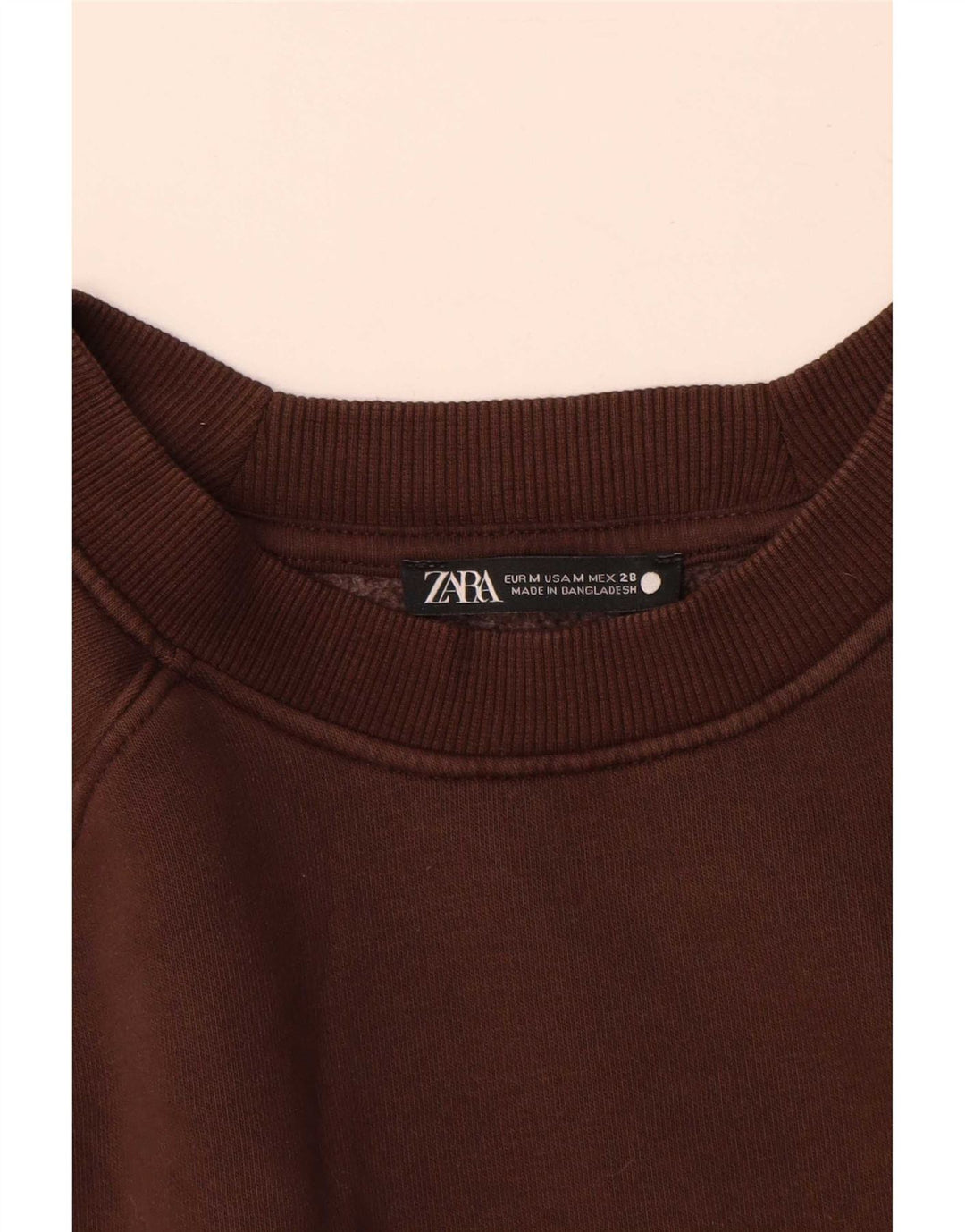 Felpa Zara da donna maglione UK 14 cotone marrone medio