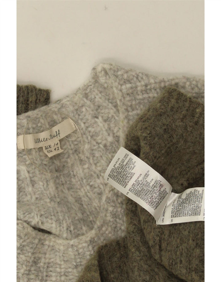 Maglione maglione con scollo a barca da donna White Stuff UK 14 medio multicolore