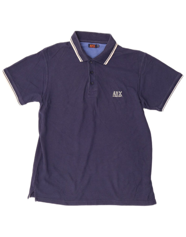 Polo da uomo AVIREX XL in cotone blu navy