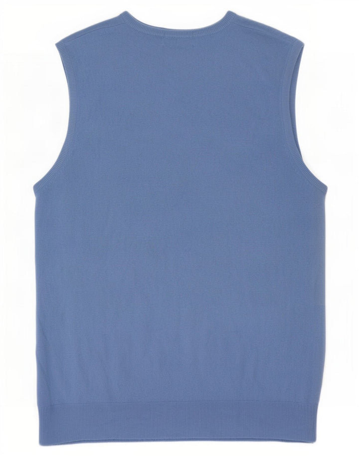 Marks & Spencer Canotta da uomo blu Harbour Vest grande in acrilico