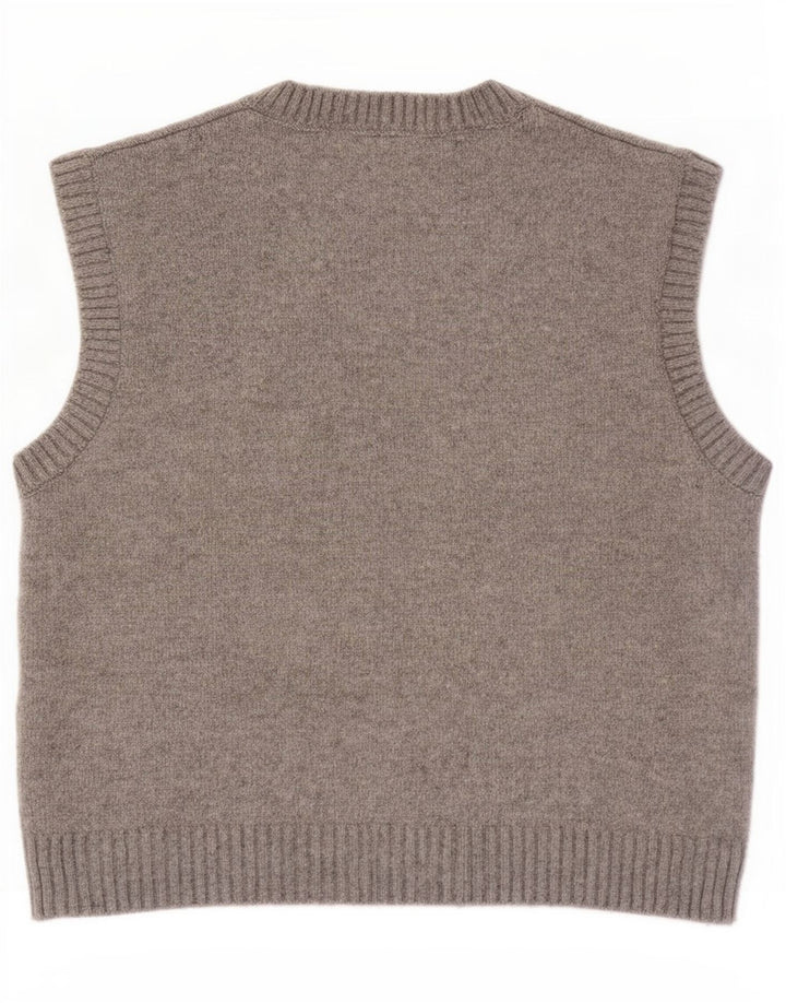 Canotta corta da donna Zara UK 14 Poliestere grigio medio