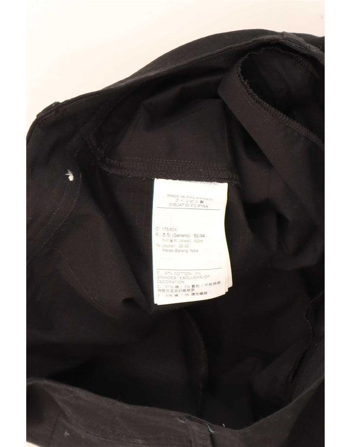 Pantaloni cargo affusolati Nike da uomo W32 L32 in cotone nero