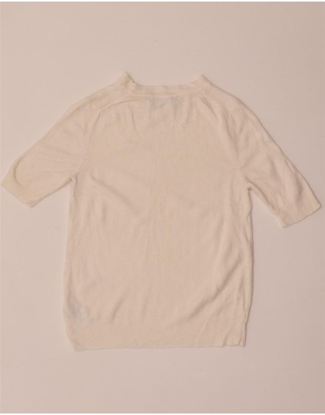 Maglione maglione con scollo a barca da donna Marks & Spencer UK 8 piccolo bianco sporco