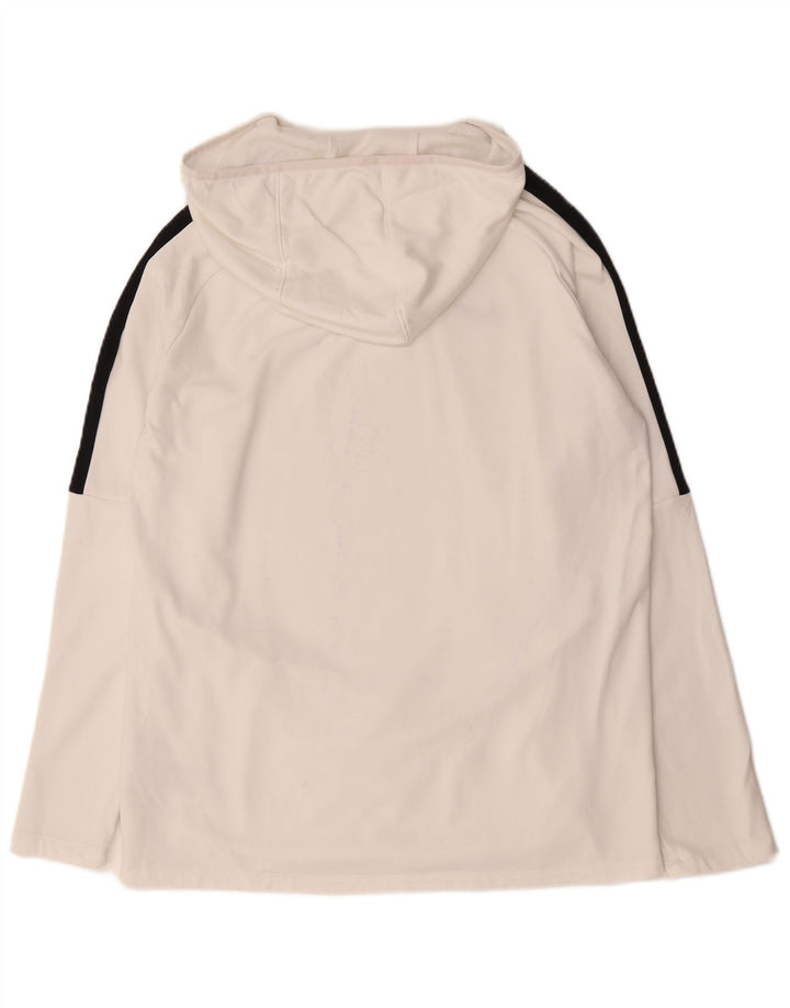 Felpa con cappuccio Nike Dri Fit da uomo, grande, in poliestere color block bianco