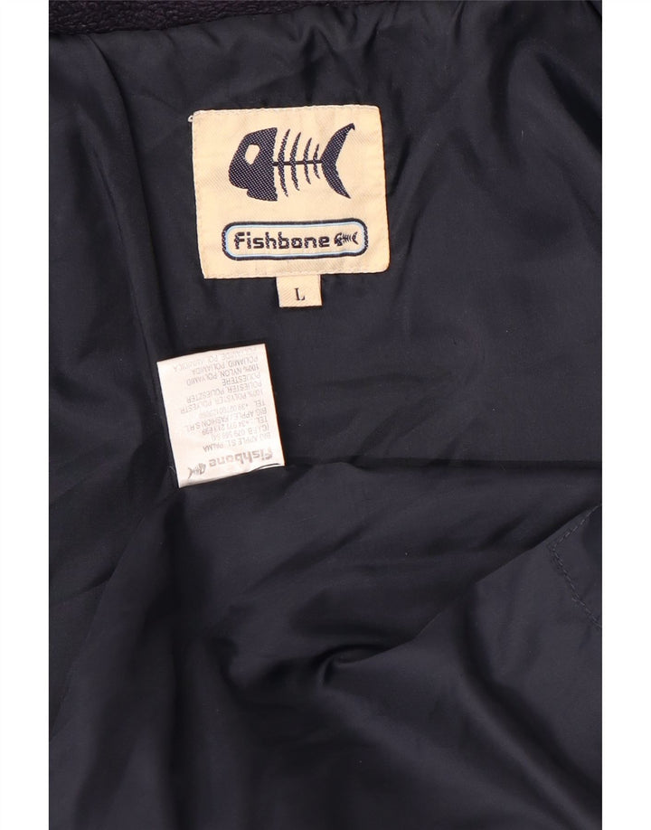 Giacca imbottita da uomo Fishbone UK 40 Large Blu Navy Colorblock Modern