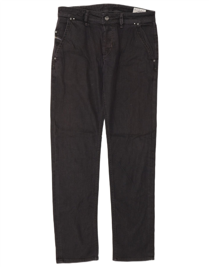 Jeans dritti elasticizzati da uomo Diesel Bhetto W33 L34 cotone nero