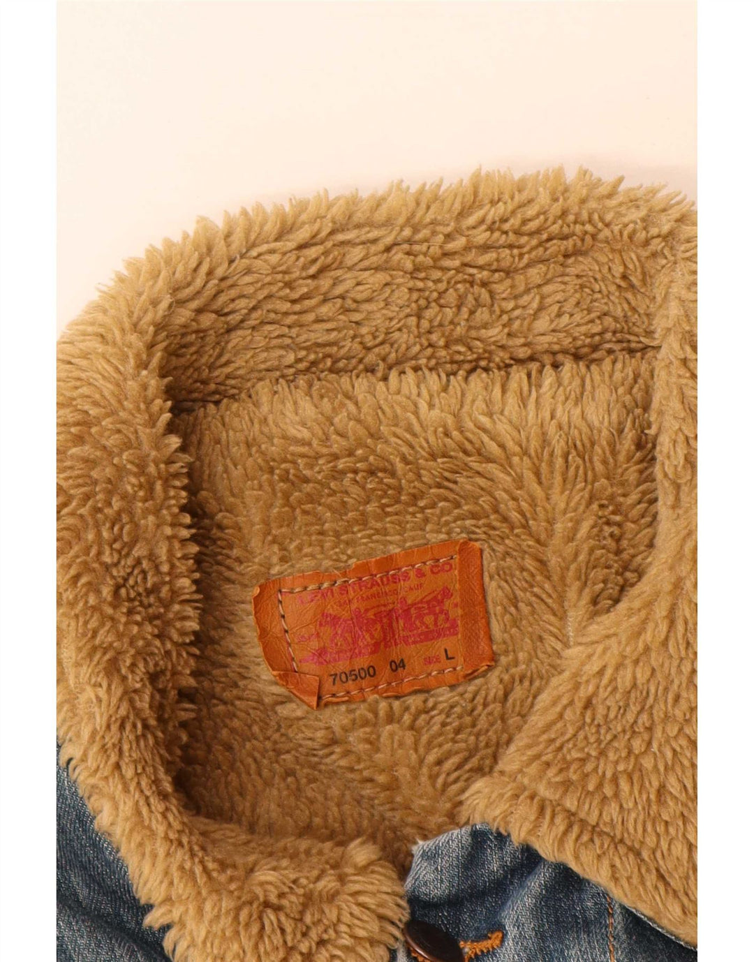 Levi's Uomo 70500 Sherpa Giacca di jeans UK 40 Grande Blu