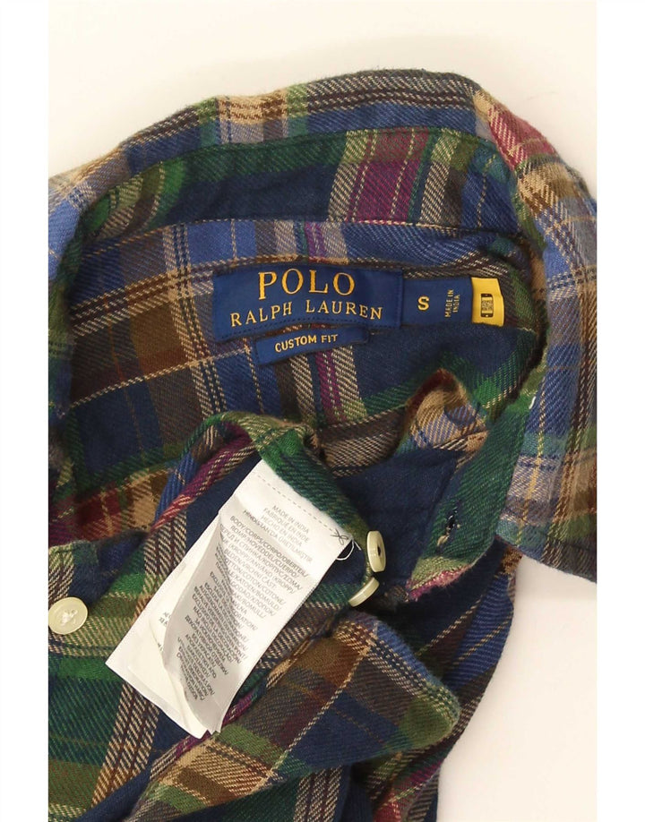 Polo Ralph Lauren Camicia da uomo in flanella vestibilità personalizzata piccolo quadretto multicolore