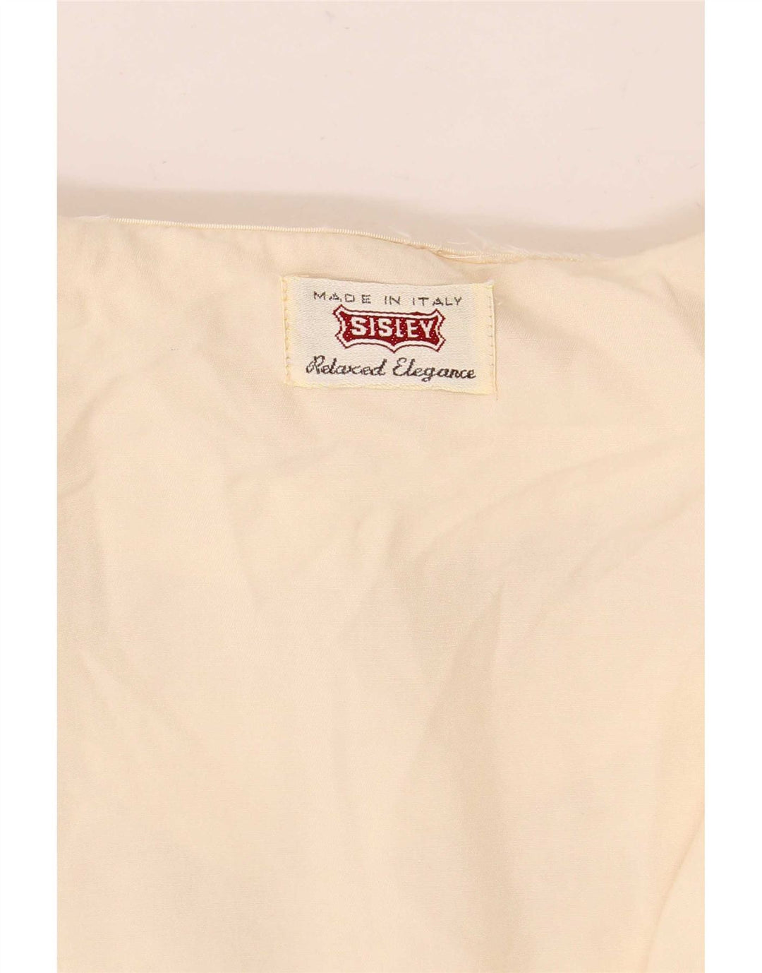Camicetta camicia da donna Sisley UK 14 medio bianco sporco floreale