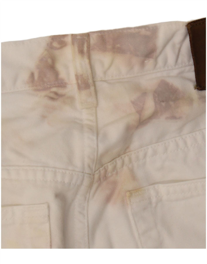 CALVIN KLEIN Mens Tapered Jeans W33 L30 White Cotton