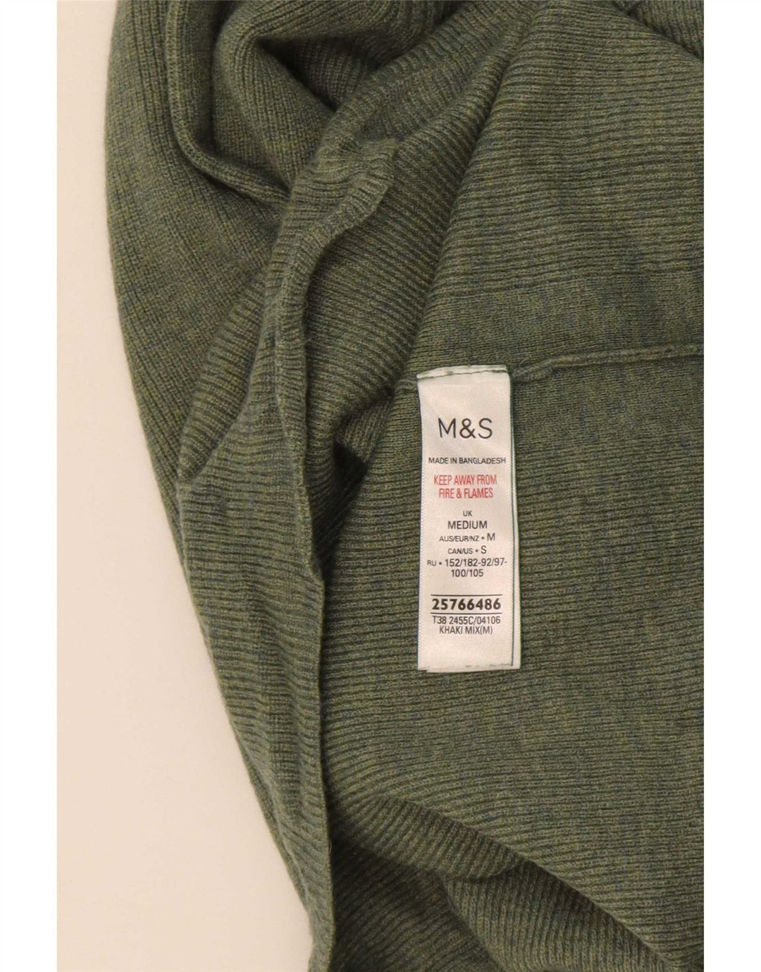 Maglione maglione a collo alto da donna Marks & Spencer UK 14 Verde medio