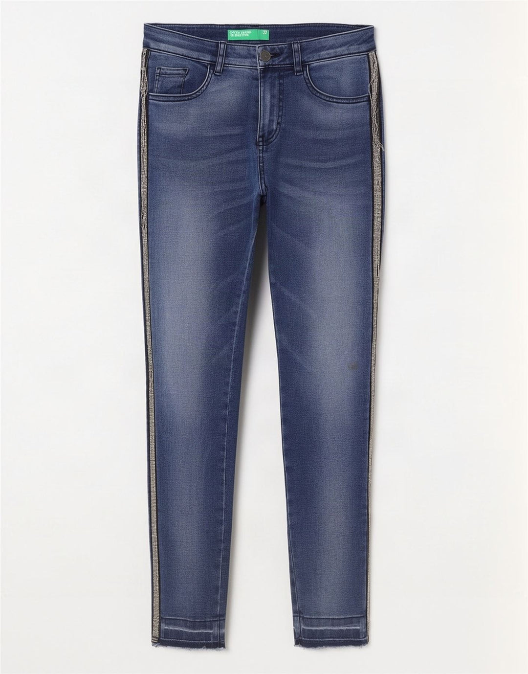 Jeans skinny da donna Benetton W27 L27 Blu