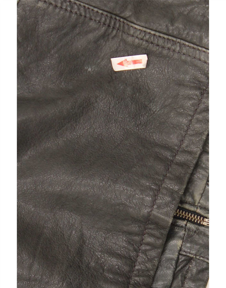 Giacca Biker Donna Conbipel IT 54 2XL Pelle Nera