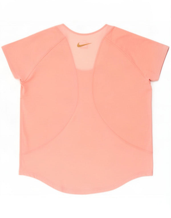 T-shirt grafica Nike Dri Fit da donna, taglia UK 14, rosa medio