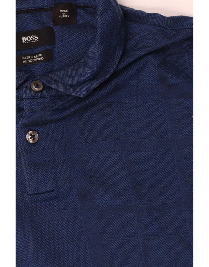 Polo Hugo Boss da uomo vestibilità regolare in cotone blu navy medio