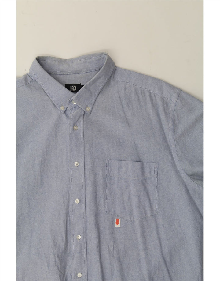 DACK'S Mens Regular Fit Shirt 2XL Blue Cotton Vintage Dack's and Second-Hand Dack's from Messina Hembry 