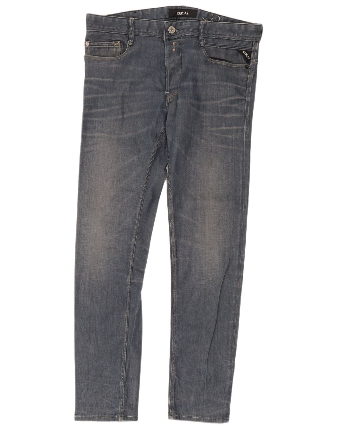 Jeans slim da uomo Replay W33 L32 cotone blu