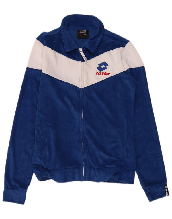 Giacca da ginnastica da donna in velluto Lotto UK 14 Colorblock blu medio