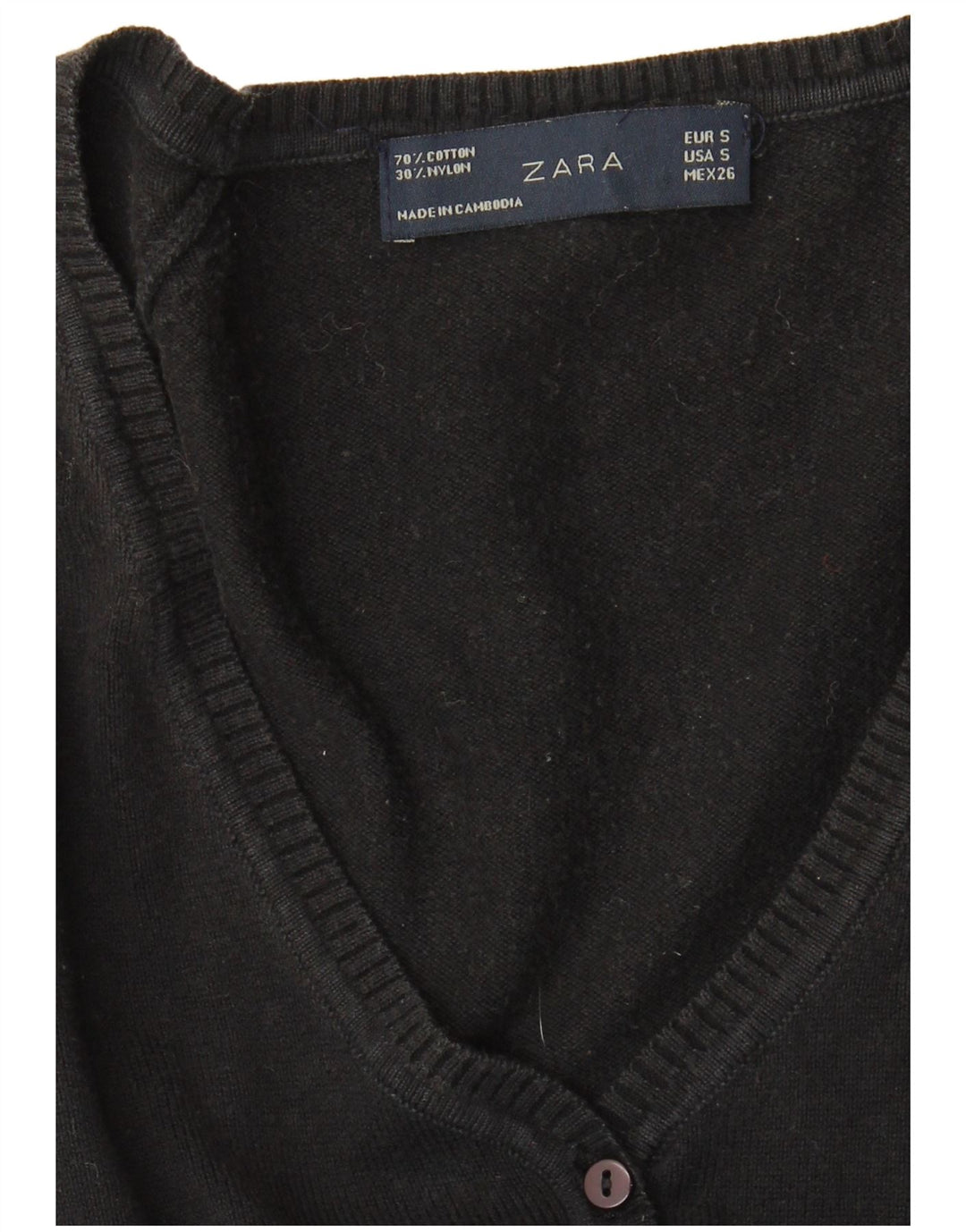 Maglione cardigan da donna Zara UK 10 piccolo nero