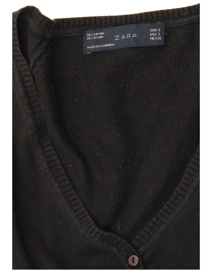 Maglione cardigan da donna Zara UK 10 piccolo nero
