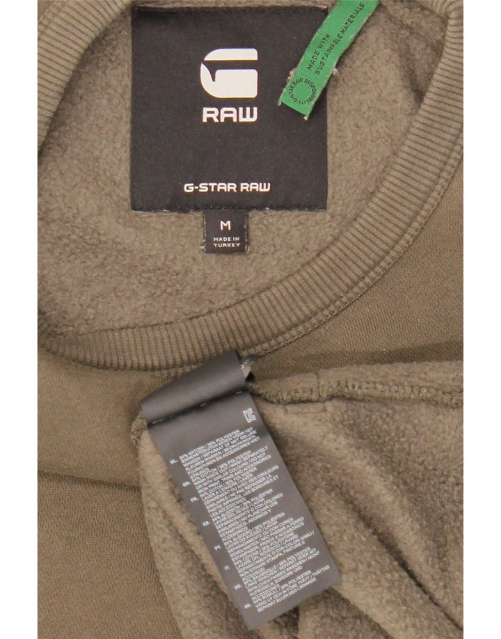 Felpa grafica da uomo G-Star, maglione medio, cotone kaki