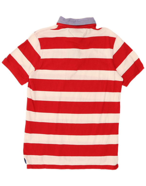 TOMMY HILFIGER Polo da rugby da uomo slim fit, cotone a righe rosse grandi