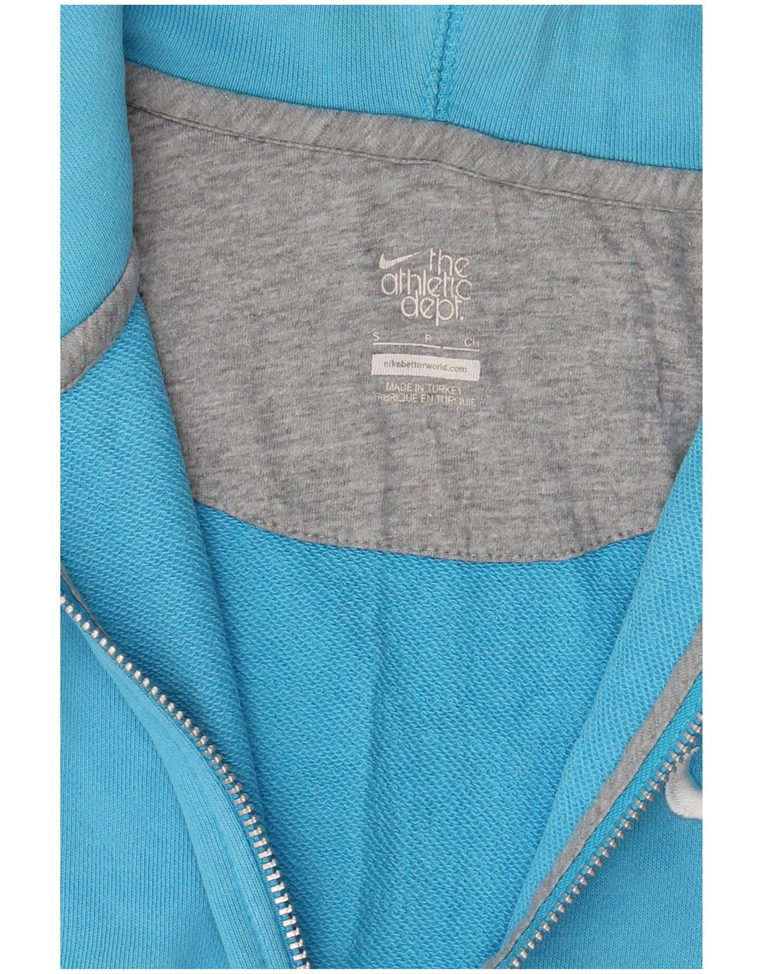 Felpa con cappuccio e zip Nike da uomo piccola blu