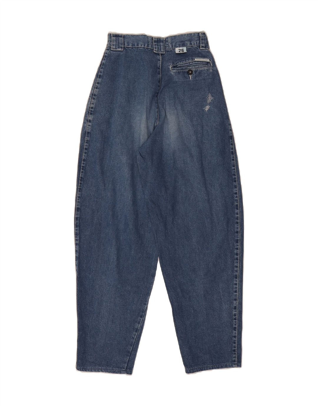 SASCH Womens High Waist Jeans W26 L26 Blue Cotton Vintage Sasch and Second-Hand Sasch from Messina Hembry 