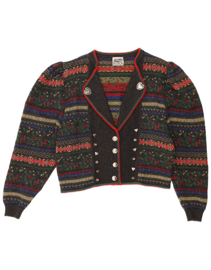 Maglione cardigan da donna Huber Mode & Tracht EU 40 Grigio medio floreale