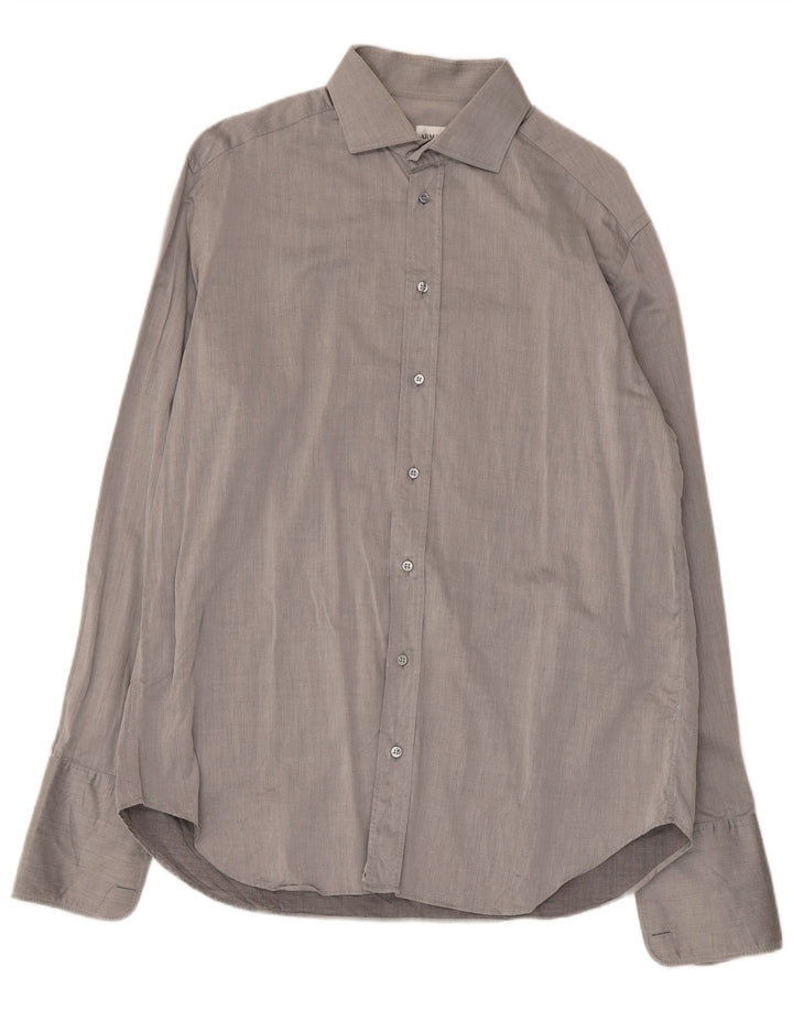 Camicia formale da uomo ARMANI taglia 41 16 grande cotone grigio