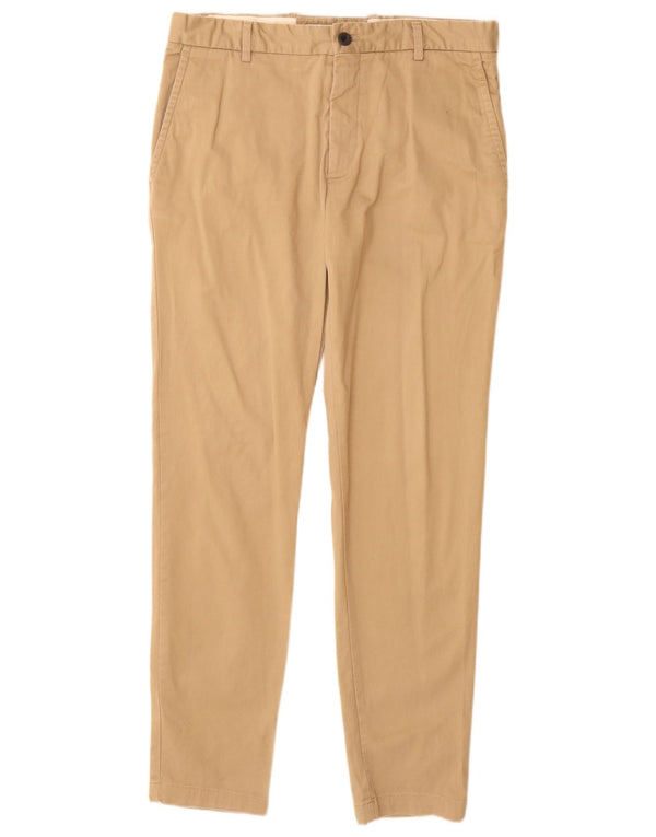 Pantaloni chino slim da uomo Zara EU 42 Large W32 L30 Beige