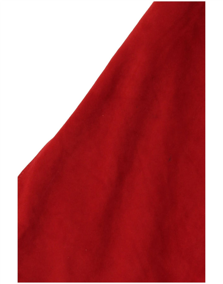 Set gonna 2 pezzi in pelle scamosciata da donna VINTAGE UK 14 medio W30 pelle rossa