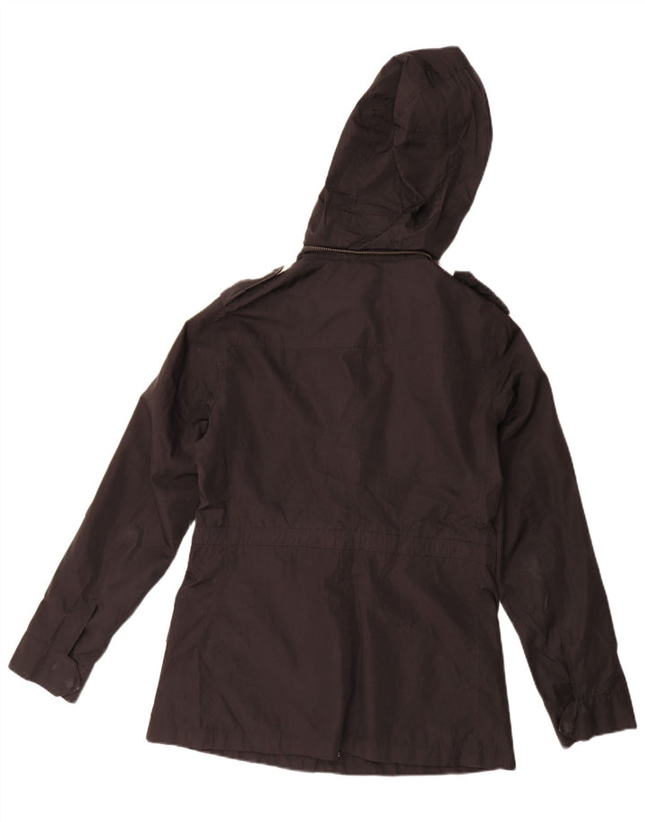 Giacca Parka con cappuccio da donna Massimo Dutti UK 14 media nera